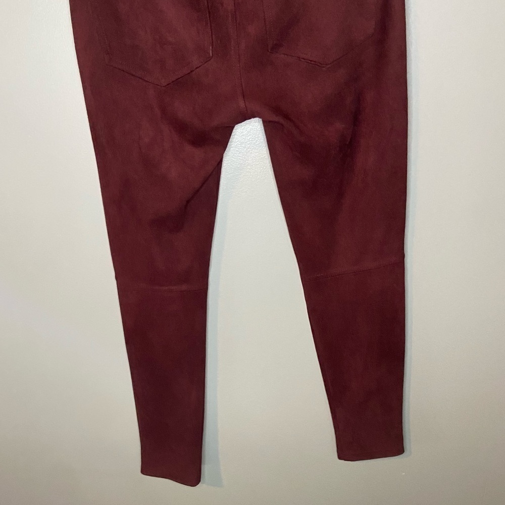 Anthropologie x Sanctuary Faux Suede Leggings in Wine - Picture 9 of 11